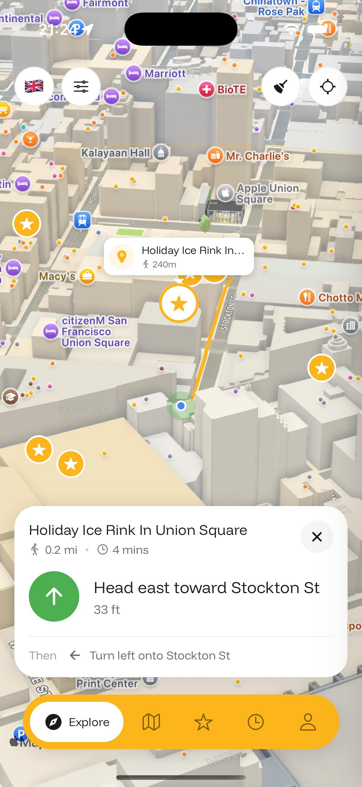 Diskavr app showing detected points of interest